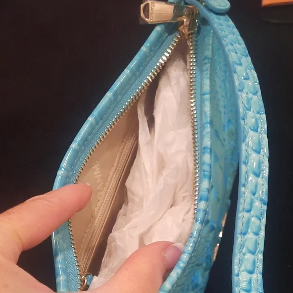 Brahmin Aqua Crocodile Embossed Shoulder Bag - Picture 5 of 5